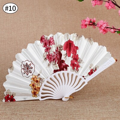 Peach Blossom Chinese Stylefan Ručna umjetnička obrtnička lepeza Ženska plesna izvedba Ručne sklopive scenske lepeze Dekoracija za vjenčanje