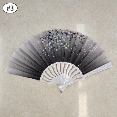 Peach Blossom Chinese Stylefan Ručna umjetnička obrtnička lepeza Ženska plesna izvedba Ručne sklopive scenske lepeze Dekoracija za vjenčanje