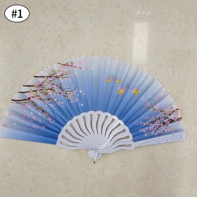 Peach Blossom Chinese Stylefan Ručna umjetnička obrtnička lepeza Ženska plesna izvedba Ručne sklopive scenske lepeze Dekoracija za vjenčanje