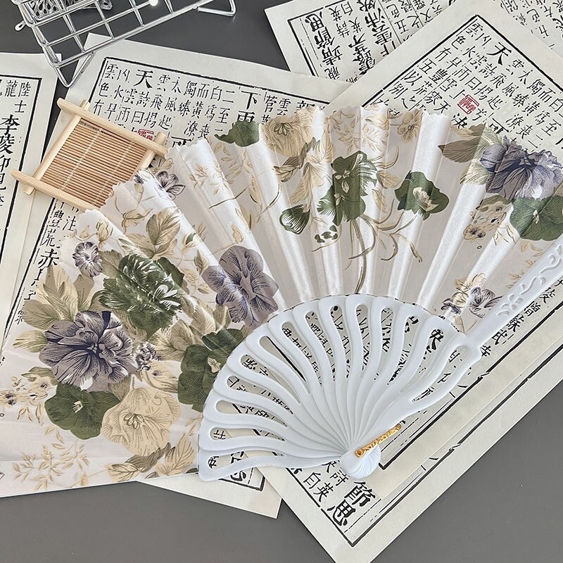 Peach Blossom Chinese Stylefan Ručna umjetnička obrtnička lepeza Ženska plesna izvedba Ručne sklopive scenske lepeze Dekoracija za vjenčanje