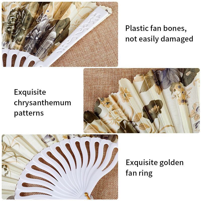 Peach Blossom Chinese Stylefan Ručna umjetnička obrtnička lepeza Ženska plesna izvedba Ručne sklopive scenske lepeze Dekoracija za vjenčanje