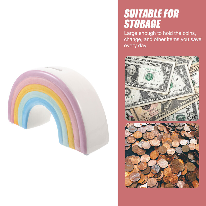 Rainbow Kasica prasica Djevojčica Malo dijete Igračke Lončić s novcem Crtić koji štedi oblik Keramika Dijete