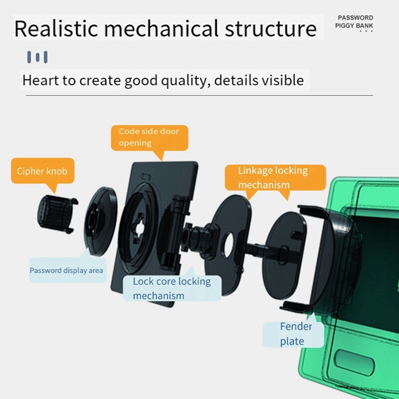 Bankomat Rotirajuća lozinka Banka Kasica za novac Kutije za novčiće Simulacija Bankovni sef Igračka Dječji nakit