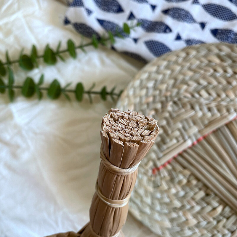 1vnt rankų darbo rotango šiaudinis ventiliatorius, skirtas svetainei miegamajame, pakabinamas ant sienos „pasidaryk pats“ vestuvių vakarėlio namų dekoro priedai