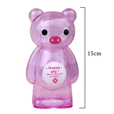 Plastične kasice prasice s kovanicama, prozirne, ljupke, prozirne kasice s crtanim novcem, kutija za uštedu novca, kovanice, rođendanski poklon za djecu u obliku medvjeda