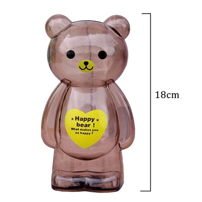 Plastične kasice prasice s kovanicama, prozirne, ljupke, prozirne kasice s crtanim novcem, kutija za uštedu novca, kovanice, rođendanski poklon za djecu u obliku medvjeda