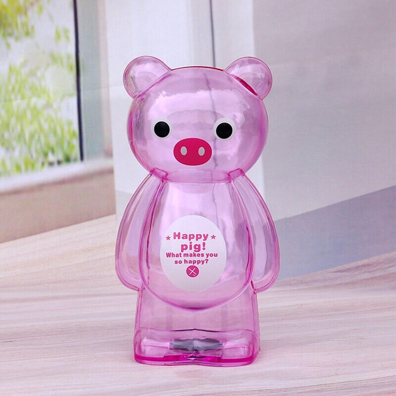 Plastične kasice prasice s kovanicama, prozirne, ljupke, prozirne kasice s crtanim novcem, kutija za uštedu novca, kovanice, rođendanski poklon za djecu u obliku medvjeda
