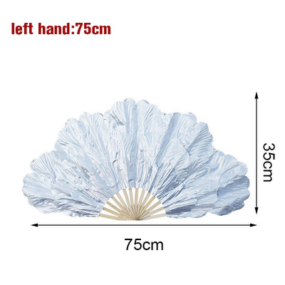 Νέος ανεμιστήρας Peony Petal 14 Bones Big Hand Hand Folding Gold Fans for Performance Dance Fans Party Stage Carnival Show Props