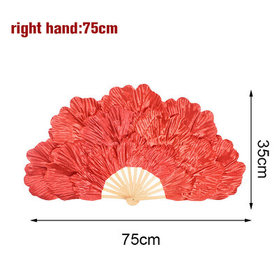 Νέος ανεμιστήρας Peony Petal 14 Bones Big Hand Hand Folding Gold Fans for Performance Dance Fans Party Stage Carnival Show Props