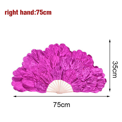Νέος ανεμιστήρας Peony Petal 14 Bones Big Hand Hand Folding Gold Fans for Performance Dance Fans Party Stage Carnival Show Props