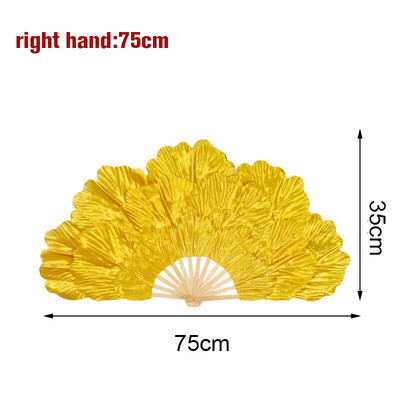 Νέος ανεμιστήρας Peony Petal 14 Bones Big Hand Hand Folding Gold Fans for Performance Dance Fans Party Stage Carnival Show Props