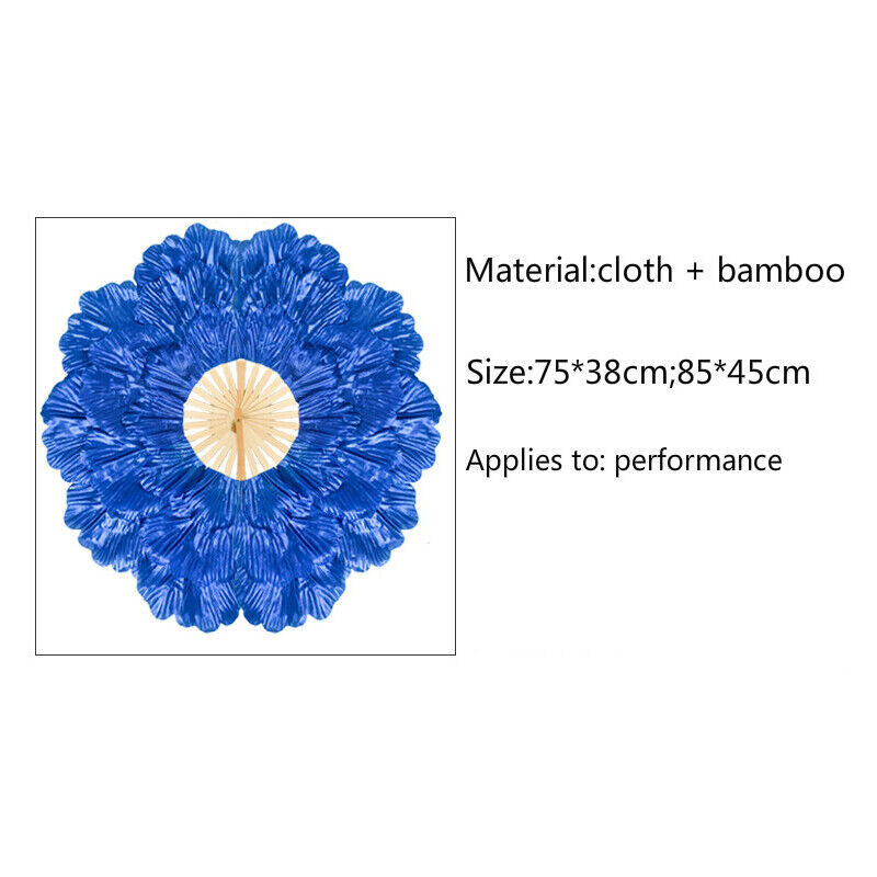 Nauja bijūnų žiedlapių vėduoklė, 14 kaulų, didelė, rankinė sulankstoma auksinė vėduoklė, skirta pasirodymų šokių gerbėjams Vakarėlio scenos karnavalo šou rekvizitai