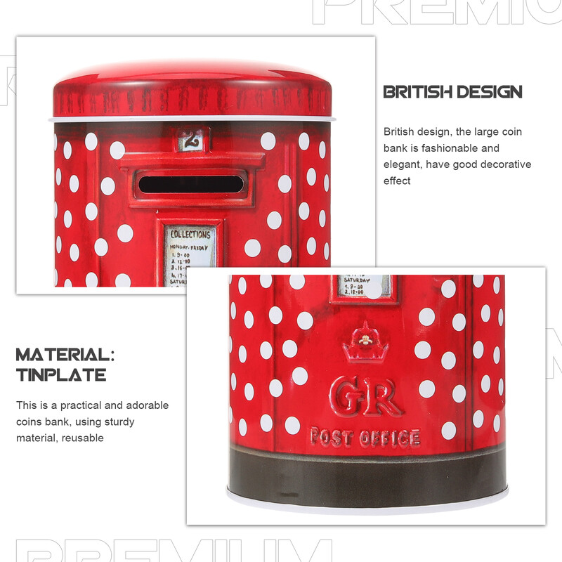 Pinigų dėžutės monetos Sausainių dėžutės Didelės banko metalinės santaupos stiklainis Didelis mielas kūrybinis seifas