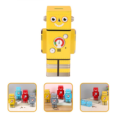 Robotas Piggy Bank berniukams Vaikams Monetų bankai Taupymo dėžutė Metalinė Raudona Pinigai Mergaičių vaikas