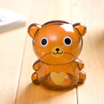 Διακόσμηση σπιτιού Τράπεζες δώρο Cartoon Bear Money Boxes Kid Student Κουμπαράς Διαφανές στυλ Εξοικονόμηση χρημάτων Ζώο Δώρο Πρωτοχρονιάς