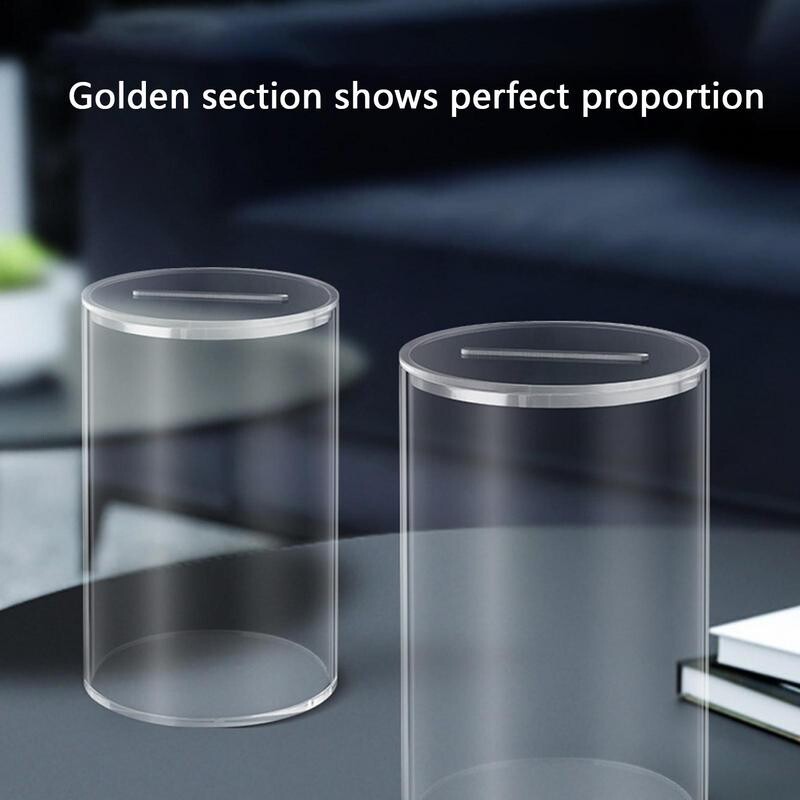 Piggy Bank suaugusiems vaikams Akrilas Skaidrus Piggy Bank monetų vekseliai Banko pinigų taupymo stiklainis Neatidaromas keitimo stiklainis Pinigų bankas namų dekoras