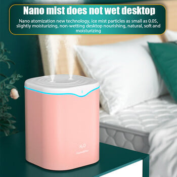 2000ML USB Air Humidifier Διπλή θύρα ψεκασμού αιθέριο έλαιο Aromatherapy Humificador Cool Mist Maker Fogger Purify for Home Office