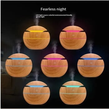 USB Ultrasonic Cool Mist Sprayer Essential Oil Fragrance Mini Home Wood Grain Air Humidifier Electric Air Aroma Diffuser Purifier