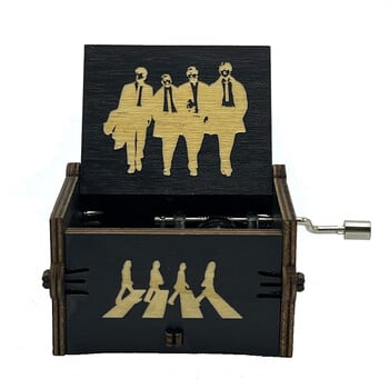 Νέο Creative Wooden Hand cranked Music Box Black Series Music Octave Box Movement Wooden Octave Box Music Box