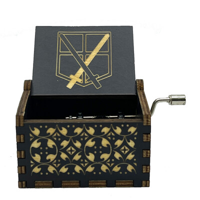 Uus loominguline puidust käsitsi vändatav muusikakast, must seeria muusika oktaavikast, puidust oktaavikast