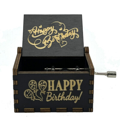 Uus loominguline puidust käsitsi vändatav muusikakast, must seeria muusika oktaavikast, puidust oktaavikast