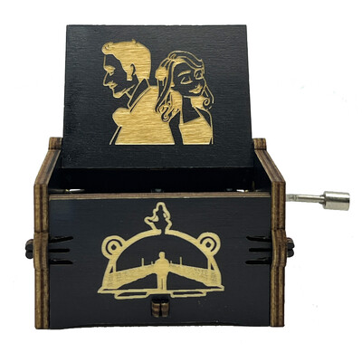 Uus loominguline puidust käsitsi vändatav muusikakast, must seeria muusika oktaavikast, puidust oktaavikast