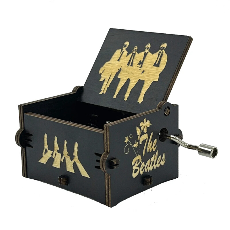 Uus loominguline puidust käsitsi vändatav muusikakast, must seeria muusika oktaavikast, puidust oktaavikast