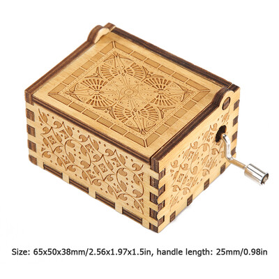 Antiikne nikerdatud Lõvikuninga muusikakast käsitsi vändatud puidust muusikaline jõulusünnipäevakingitus kodukaunistus