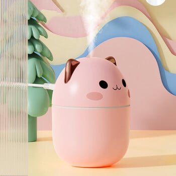 Φορητός υγραντήρας αέρα 200ml Cute Kawaii Aroma Diffuser with Night Light Cool Mist for Υπνοδωμάτιο Home Car Purifier Humificador