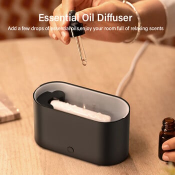 Aroma Diffuser Flame Air Humidifier USB Desktop για οικιακή κρεβατοκάμαρα αρώματα αιθέριων ελαίων με πολύχρωμο νυχτερινό φως