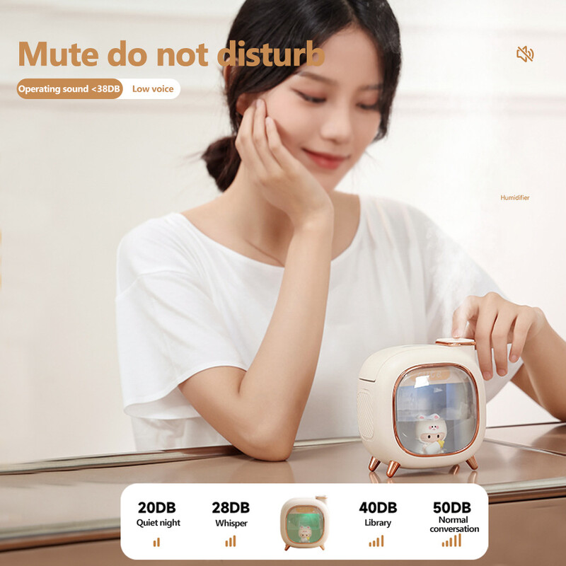 Cartoon Dolls ultraheli õhuniisutaja 500ml suure mahutavusega aroomi eeterlike õlide difuusor USB värvilised hingavad öövalgustid