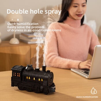 Ship Train Shape Ultrasonic Air Humidifier Jellyfish Spray Essential Oil Diffuser Aroma Τηλεχειριστήριο με πολύχρωμο φωτισμό