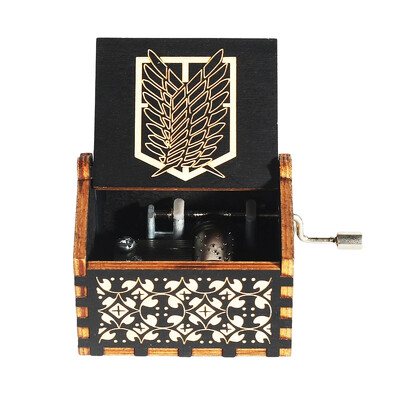 Anime Attack on Titan Merry Christmas Music Box Queen Wood Hand Crank Music Box Halloweeni sõbrapäeva kingitus uusaasta kingitus