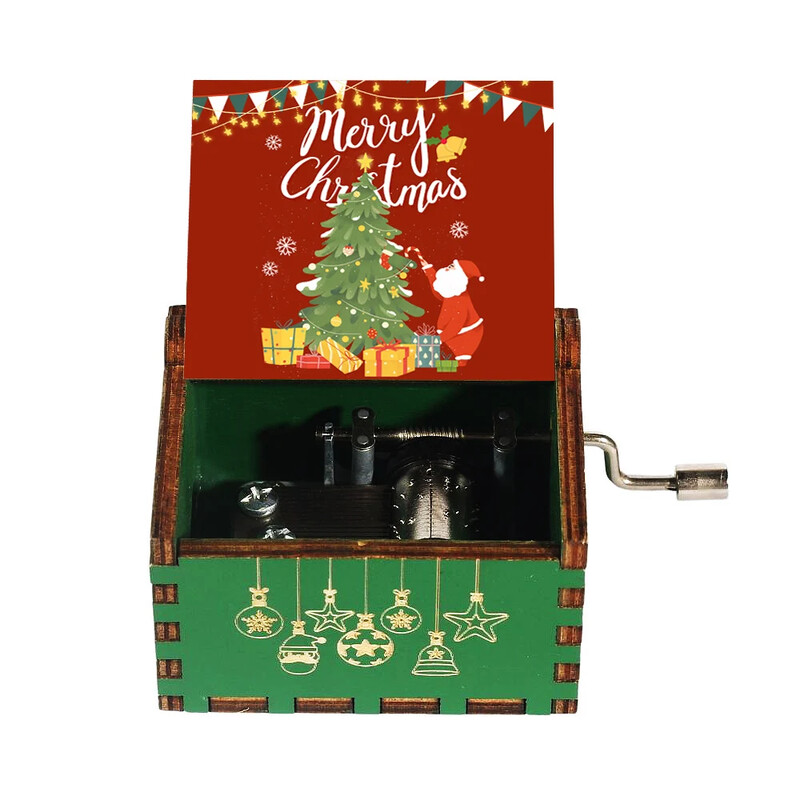 Anime Attack on Titan Merry Christmas Music Box Queen Wood Hand Crank Music Box Halloweeni sõbrapäeva kingitus uusaasta kingitus