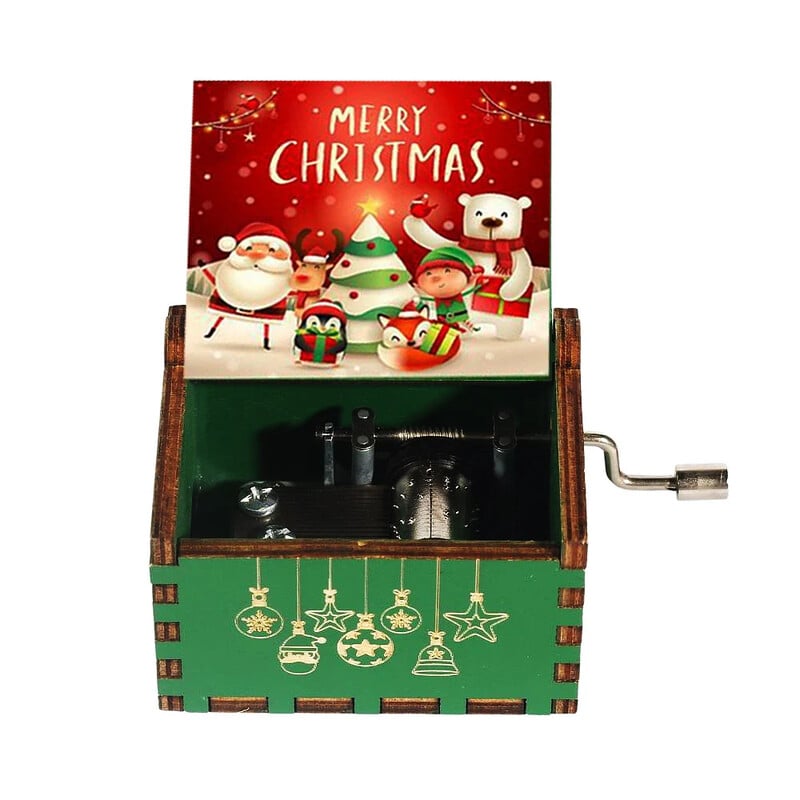Anime Attack on Titan Merry Christmas Music Box Queen Wood Hand Crank Music Box Halloweeni sõbrapäeva kingitus uusaasta kingitus