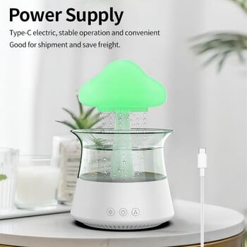 Relax Cloud Rain Diffuser Humidifier Raindrop Aromatherapy Machine Υπερηχητικός ψεκασμός ύγρανσης Πολύχρωμη λάμπα