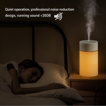 260ML Mini Humidifier USB Ultrasonic Air Humidifier LED Lamp Essential Oil Diffuser Car Purifier Aroma Anion Mist Maker φορητό