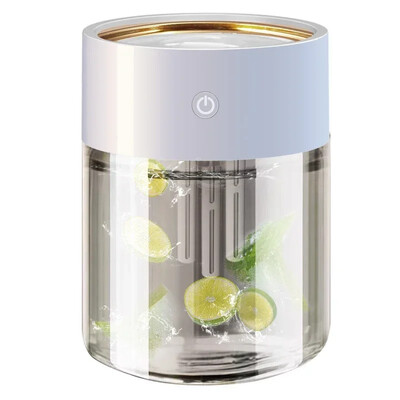 Ovlaživač zraka s raspršivačem od 2L s dvostrukim LED raspršivačem vlažnog mirisa eteričnog ulja Usb za automobil, kućni stolni ovlaživač zraka velikog volumena