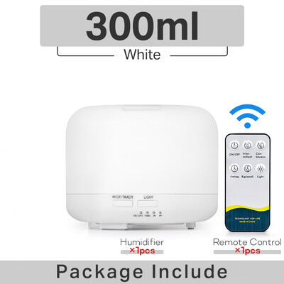 Ovlaživač zraka Difuzor eteričnog ulja 300ML 500ML 1000ML sa svjetlima Daljinski upravljač Ultrazvuk Električni aromaterapijski difuzor