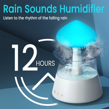 Rain Cloud Electric Air Humidifier 300ml Aroma Diffuser Zen Rain Water Drops Colorful Night Light Humidifier for Home δώρο