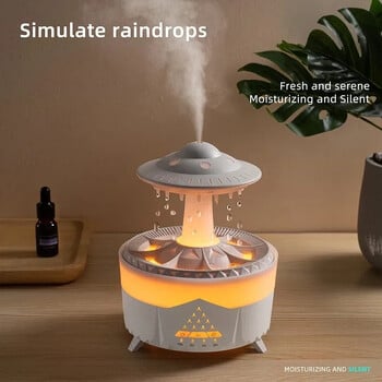 Υγραντήρας Rain Cloud Night Light με ήχο σταγόνας νερού της βροχής και αρωματοθεραπεία διάχυσης αιθέριων ελαίων 7 χρωμάτων led light