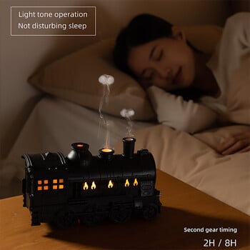 Retro Train Air Humidifier Ultrasonic Aromatherapy Diffusers Mist Maker Fragrance Essential Oil Aroma Difusor Τηλεχειριστήριο