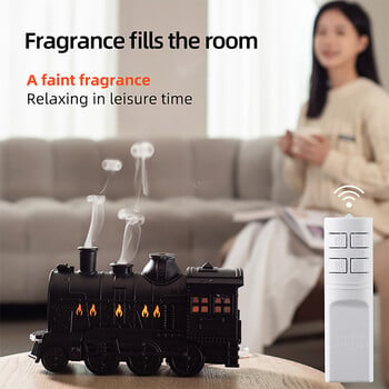 Retro Train Air Humidifier Ultrasonic Aromatherapy Diffusers Mist Maker Fragrance Essential Oil Aroma Difusor Τηλεχειριστήριο