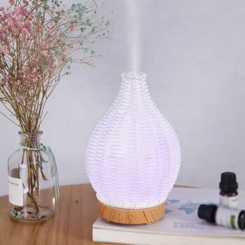 Wood Weave Mini Vase Air Humidifier USB Electronic Ultrasonic Water Fragrance Essential Oil Diffuser Home Room Άρωμα