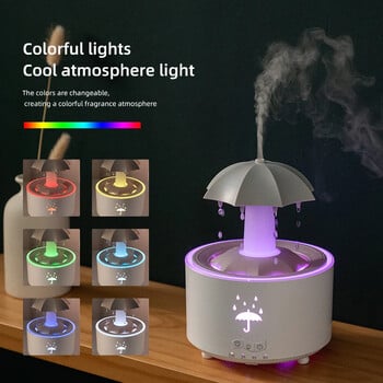 Creative Umbrella Water Drop Humidifier Air with Colorful Light Raindrop Aroma Essential Oil Diffuser Aromatherapy Humidifier