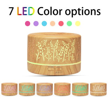 500ml Wood Grain Aroma Diffuser Home Humidifiers Color Light Διαχύτης αιθέριων ελαίων Aromatherapy Electric Oil Difusor