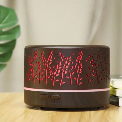 500 ml Aroma difuzor drvenog zrna Kućni ovlaživači zraka Svjetlo u boji Difuzor eteričnog ulja Aromaterapijski električni difuzor ulja