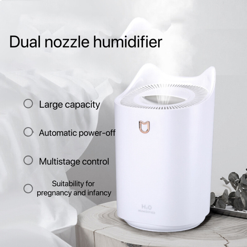 Ovlaživač zraka s dvostrukim mlazom od 3000 ml, raspršivač velikog kapaciteta, ultrazvučni raspršivač mirisa Cool Mist Maker, ovlaživač zraka, pročišćivač zraka