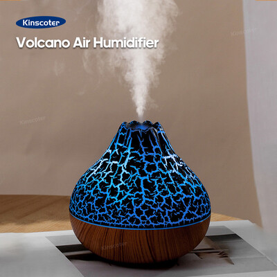 Volcano Air Humidifier 300ml Настолен USB Дифузор за водна мъгла Пречиствател Освежител за въздух Пулверизатор с цветна околна нощна светлина