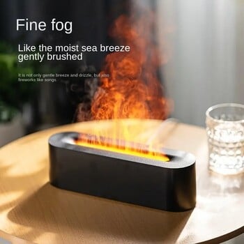 USB Power on Cold Fog Diffuser άρωμα Led Color Changing Room H2o Air Flame Humidifier Aromatic Essential Oil Diffuser Humidi